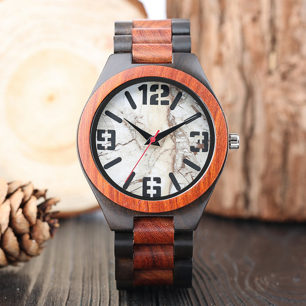 Natural Wood Casual Men's Wrist Watch | 100% Real Bamboo - Qatalyst