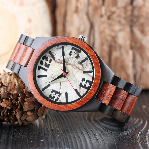 Natural Wood Casual Men's Wrist Watch | 100% Real Bamboo - Qatalyst