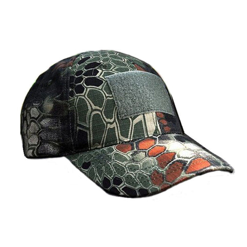 Camouflage Tactical Snapback Baseball Cap | Military | Operator | 3in x 2in Rectangle Velcro - Qatalyst