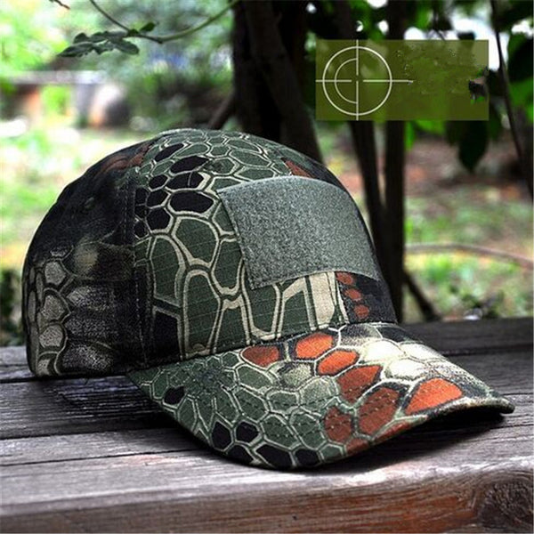Camouflage Tactical Snapback Baseball Cap | Military | Operator | 3in x 2in Rectangle Velcro - Qatalyst